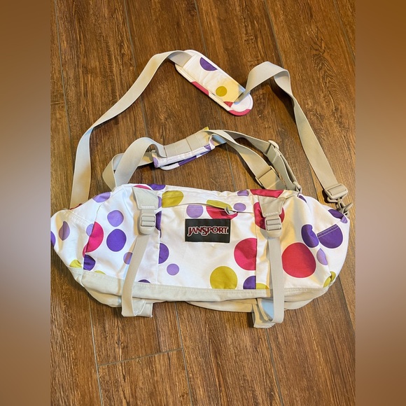 JanSport polka dot duffle bag. - Picture 2 of 16
